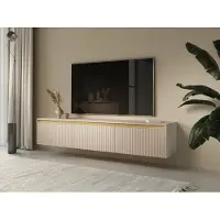 AX Living Sideboard TV Lirio 180 cm de large, moderne, beige