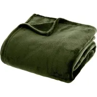 Zesso Eazy Living couverture douillette en flanelle 180 cm x 230 cm Kaki