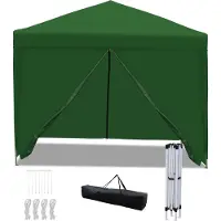 Izrielar Tente pliante 3 x 3 m imperméable avec sac, tente pliante pour jardin et extérieur, verte