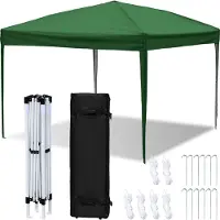 Aopunly Pavillon 3x3m sans côtés, tente de jardin pliante, protection UV, pour jardin terrasse fête vert
