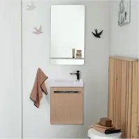 MOB-IN Ensemble lave-mains suspendu NEVADA avec miroir tablette