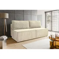 Besilio Canapé-lit deux places 192 cm Flabia - Canapé avec fonction sommeil et coffre de lit, tissu velours côtelé - Cremig & Poso 105