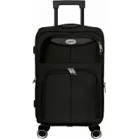 H4L Valise Mykonos Softshell Serrure TSA Roulettes 360° Légère Robuste S/M/L Différentes couleurs Noir L