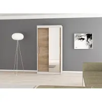 Minio Armoires TOKYO 2 120 cm Blanc / Sonoma