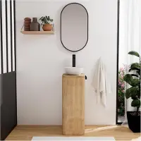 MOB-IN Ensemble meuble lave-mains TOM + vasque + robinet + miroir