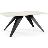 FURNLUX Table basse Aria Blanc 60cm / Couleur principale : Blanc / Dimensions : 60 x 48 x 120 cm