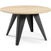 FURNLUX Table basse Fare Beige 75cm / Couleur principale : Beige / Dimensions : 75 x 50 x 75 cm