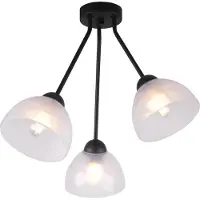 Light11 HOME Plafonnier Venice Trio avec abat-jour en verre opale E27