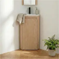 MOB-IN Ensemble lave-mains SORRENTO d'angle sur pieds avec robinet noir