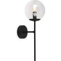 Light11 HOME Applique murale Siena noir 1 flamme verre transparent E14
