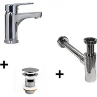 MOB-IN Robinet bec bas TAP + bonde CLINT + siphon SIMON