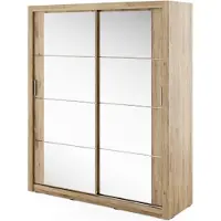 MINIO go for it ,Armoire, armoire à portes coulissantes, "ARTI 3", 180cm, couleur chêne shetland