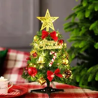 Mc star Mini sapin de Noël,LED 11.8inch Mini sapin de Noël avec,Mini sapin de table,Sapin de Noël miniature,Sapin de Noël artificiel, 80% polychlorure de vinyle, B