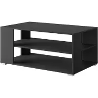 MINIO go for it , table basse, NIMFEA I, 100 cm, avec étagères, noir graphite couleur
