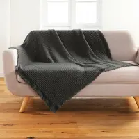 Zesso Kuscheldecke Imani 125 cm x 150 cm Gris anthracite