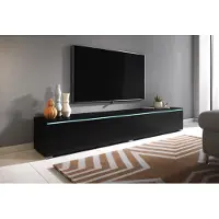 MINIO go for it , Armoire TV, Lowboard, 180cm, Suspendu, Debout, Couleur : Noir