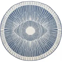 Un Amour De Tapis Tapis rond d'extérieur, réversible EX1 B