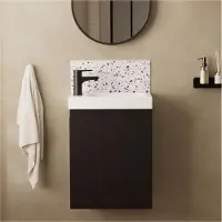 MOB-IN Meuble lave-mains LISA + robinet noir