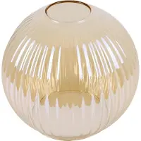 Light11 HOME Abat-jour Riffle couleur miel boule petite 14 cm – abat-jour en verre élégant pour un éclairage chaleureux
