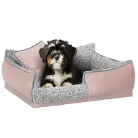 Stanis³aw Jurga Lit pour chien "Porto" - 80x60 cm - Matelas pour animaux, lit pour chats, coussin pour chiens | Canapé-corbeille pour chiens avec coussin, antidérapant & lavable | PillowPrim