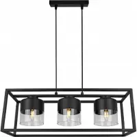 Light11 HOME Roma Cage Lampe à suspendre - Plafonnier pour le salon, la chambre à coucher et la salle à manger - Suspension en métal et en verre - E27 - 3-flamme