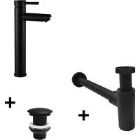 MOB-IN Robinet bec haut GRIFO + bonde LIV + siphon SIMON
