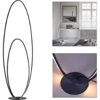 H4L Lampadaire LED noir Lampe sur pied 25W design moderne