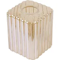 Light11 HOME Abat-jour Riffle couleur miel cube 10 cm – abat-jour en verre élégant pour un éclairage moderne