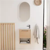 MOB-IN Ensemble lave-mains NIKA avec niche et miroir ovale