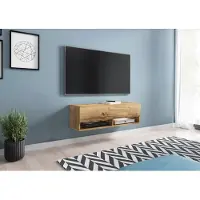 MINIO go for it , Armoire TV "ANNE" 100cm, à poser ou à suspendre, couleur chêne Wotan