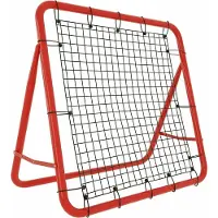 LZQ Football Rebounder Filet Sports Paroi de rebond Kickback Accessoires d'entraînement de football avec 5 niveaux réglables Paroi de rebond Filet pliable