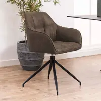 Zesso Smuk Chaise de salle à manger pivotante Zola Marron