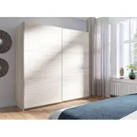 AX Living chene Sonoma 200 cm - Adelna avec portes coulissantes moderne