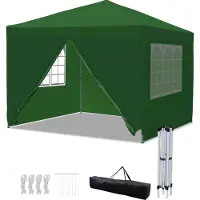Izrielar Tente pliante 3x3 m imperméable – Tente pliante avec sac de transport, tente de jardin et tente de réception pour le jardin, le camping et les activités de plein air, verte