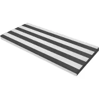 Easybuy Coussin de banc étanche 100x40x5cm Blanc&Noir pour chaises longues extérieures Chaises de jardin Banc intérieur