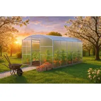 Garten Dream Jardin Dream Polycarbonate Serre "Avalon" 3x12m en acier, avec polycarbonate 10mm