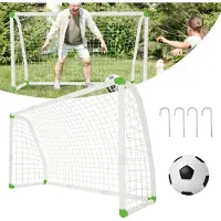 ACXIN But de football en PVC durable, But de football pour 4 joueurs, Facile à transporter et Facile à monter But de football pour enfants (180x120x80cm)