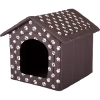 Stanislaw Jurga Niche avec lit pour chien pour l'intérieur & l'extérieur - pliable, résistant aux intempéries - 38x32 cm - toit avec fermeture éclair | PillowPrim