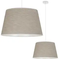 Light11 HOME Lampe à suspendre Len Kegel blanc 1 flamme Abat-jour Beige L05 44cm