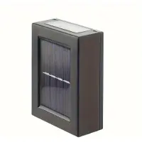 Mormark lot de 2 lampes solaires d'extérieur, IP65 Lampe solaire LED, Applique murale sans fil, 10 x 7,5 x 3 cm - DUOLUMO