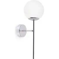 Light11 HOME Applique murale Siena chrome 1 flamme verre blanc E14