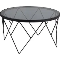 Zesso Smuk Table basse Ø 80 cm Vanessa Verre fumé