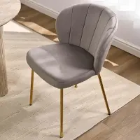 Zesso Milton & Oldbrook Chaise de salle à manger en velours Cadiz Taupe