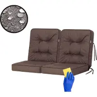Stanislaw Jurga HOBBYGARDEN Coussin de balançoire Venus Coussin de banc Garden Coussins de balançoire Coussins de balançoire Hollywood Balançoire Banc Marron foncé 100 cm