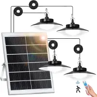 Rosikey LED Lampe solaire à suspendre Lampes solaires pour extérieur intérieur Détecteur de mouvement LED Lampe solaire à suspendre Lampes solaires à suspendre pour pavillons Garage Entrepôts