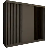 AX Living Armoire portes coulissantes Cabinio gris/noir 240 cm