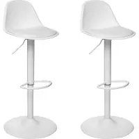 Zesso Eazy Living Tabouret de bar Marion blanc - 2 pièces