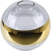 Light11 HOME Abat-jour Ronda transparent doré boule 15 cm – abat-jour en verre élégant pour un éclairage raffiné