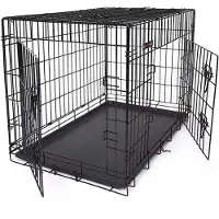In And OutdoorMatch Caisse pour chien XXL Deluxe Yvar - Banc pour chiens - Pliable - Noir - 106x70x77cm