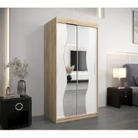 Minio Armoire 100 cm MADRYT Chêne Sonoma / Blanc